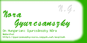 nora gyurcsanszky business card