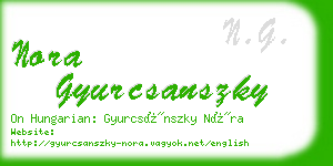 nora gyurcsanszky business card